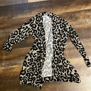 Animal print cardigan